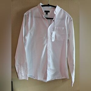 New Look Men button down shirt, white Medium